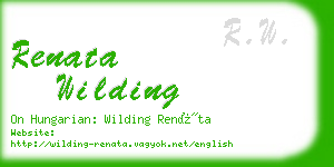 renata wilding business card